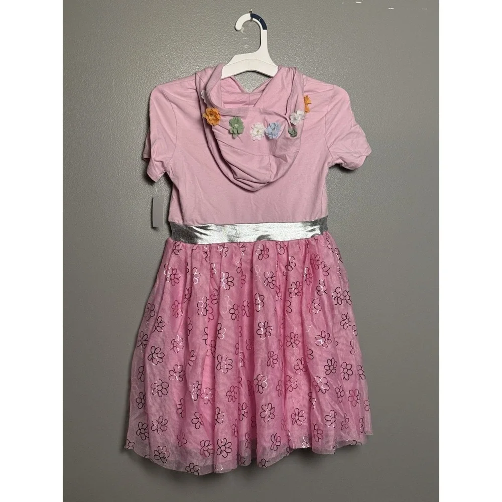 Bluey Character Girls Dress Pink Taffeta‎ Tutu Hoodie Sz L (10/12)